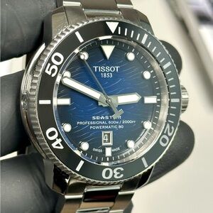 Tissot Seastar 2000 Automatic T120607A Blue Dial 23-J SS 46mm Men’s Diver Watch